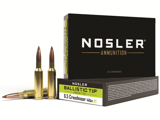 106475.jpg Nosler BT Ammunition 6.5 Creedmoor 140 Grain Ballistic Tip Box of 20 - Image 1