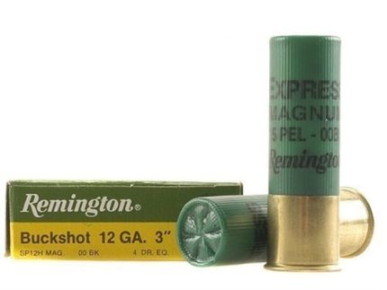 Remington Express Magnum Ammunition 12 Gauge 3" 00 Buckshot 15 Pellets