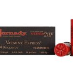 Hornady Varmint Express Buckshot Ammunition 12 Gauge 2-3/4" #4 Buckshot 24 Pellets Box of 10