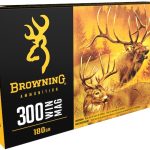 Browning BXS Solid Expansion Ammunition 300 Winchester Magnum 180 Grain Solid Copper Polymer Tip Boat Tail Lead-Free Box of 20