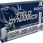 Fiocchi Field Dynamics Ammunition 30-06 Springfield 180 Grain Jacketed Soft Point Box of 20