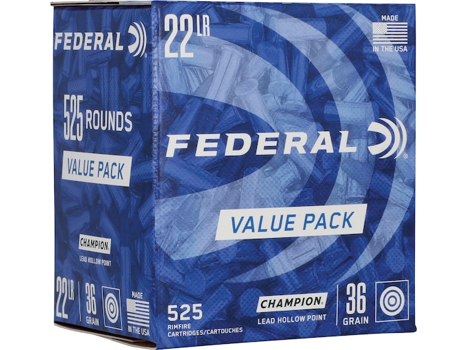 146318.jpg Federal Champion Ammunition 22 Long Rifle 36 Grain Lead Hollow Point - Image 1