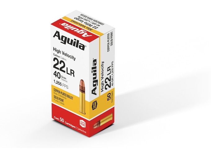 176566.jpg Aguila Super Extra High Velocity Ammunition 22 Long Rifle 40 Grain Plated Lead Round Nose - Image 1
