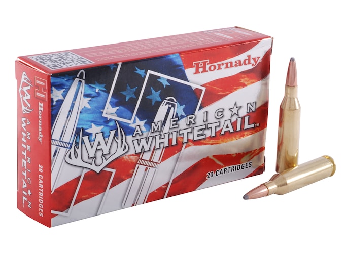 181457.jpg Hornady American Whitetail Ammunition 243 Winchester 100 Grain Interlock Spire Point Boat Tail Box of 20 - Image 1