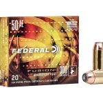 Federal Fusion Ammunition 50 Action Express 300 Grain Bonded Jacketed Hollow Point Box of 20
