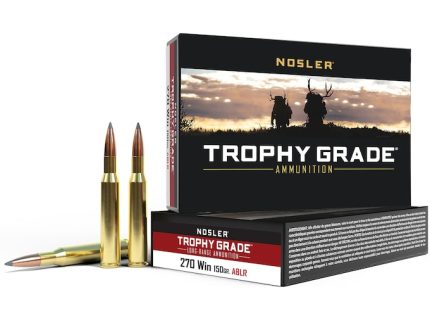 Nosler Trophy Grade Ammunition 270 Winchester 150 Grain AccuBond Long Range Box of 20