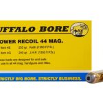 Buffalo Bore Ammunition 44 Remington Magnum 240 Grain Jacketed Hollow Point Low Recoil Box of 20