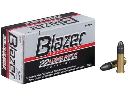 Blazer Ammunition 22 Long Rifle 40 Grain Lead Round Nose