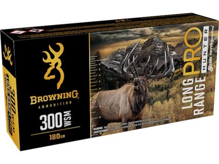 Browning Long Range Pro Hunter Ammunition 300 Winchester Short Magnum (WSM) 180 Grain Sierra GameChanger Tipped GameKing Box of 20