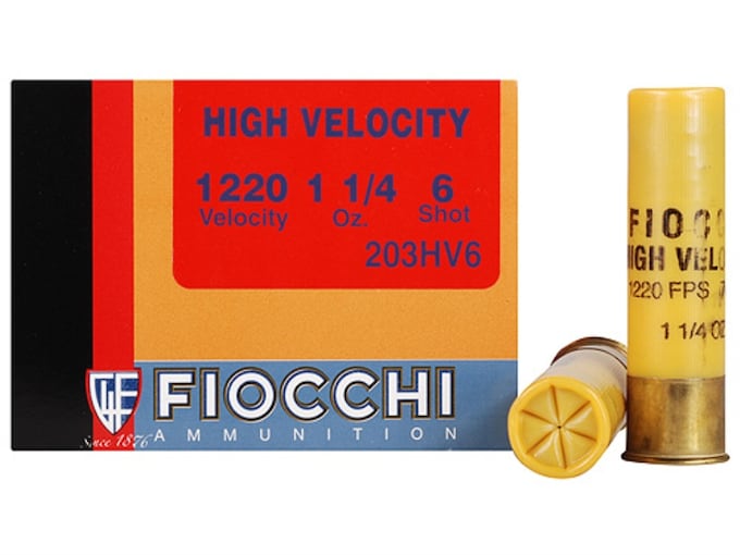 198102.jpg Fiocchi Shooting Dynamics High Velocity Ammunition 20 Gauge 3" 1-1/4 oz #6 Shot Box of 25 - Image 1