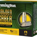 Remington Golden Saber Defense Compact Ammunition 10mm Auto 180 Grain Brass Jacketed Hollow Point Box of 20
