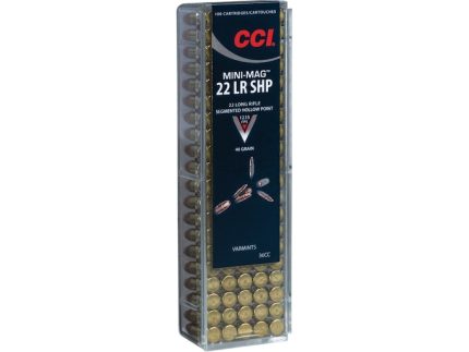 CCI Mini-Mag High Velocity Ammunition 22 Long Rifle 40 Grain Segmented Hollow Point