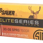 Sig Sauer Elite Hunting Copper Ammunition 30-06 Springfield 150 Grain Solid Hollow Point Lead Free Box of 20