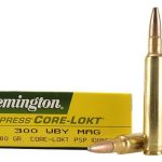 Remington Core-Lokt Ammunition 300 Weatherby Magnum 180 Grain Core-Lokt Pointed Soft Point Box of 20