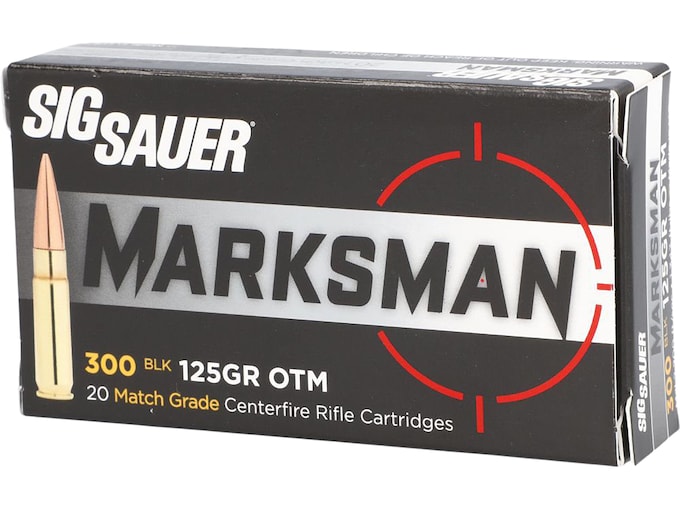 232709.jpg Sig Sauer Marksman Elite Ammunition 300 AAC Blackout 125 Grain Open Tip Match - Image 1