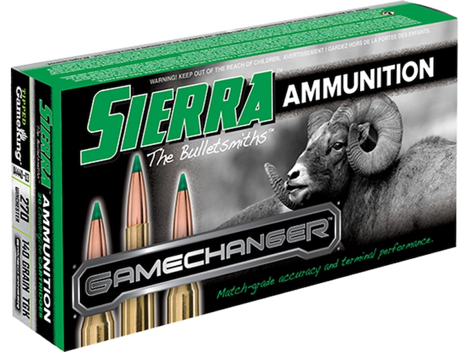 257921.jpg Sierra GameChanger Ammunition 270 Winchester 140 Grain Tipped GameKing Box of 20 - Image 1