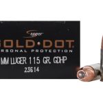Speer Gold Dot Ammunition 9mm Luger 115 Grain Jacketed Hollow Point