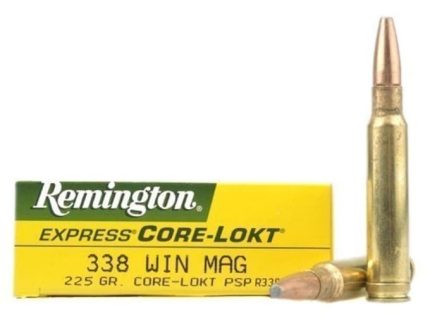 Remington Core-Lokt Ammunition 338 Winchester Magnum 225 Grain Core-Lokt Pointed Soft Point Box of 20