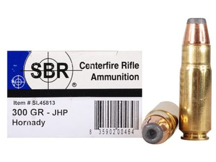 SBR Ammunition 458 SOCOM 300 Grain Hornady InterLock Jacketed Hollow Point Box of 20