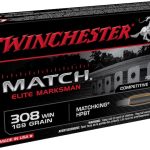 Winchester Match Elite Marksman Ammunition 308 Winchester 169 Grain Hollow Point Boat Tail