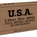 Winchester USA Ammunition 5.56x45mm NATO 62 Grain M855 Penetrator Full Metal Jacket