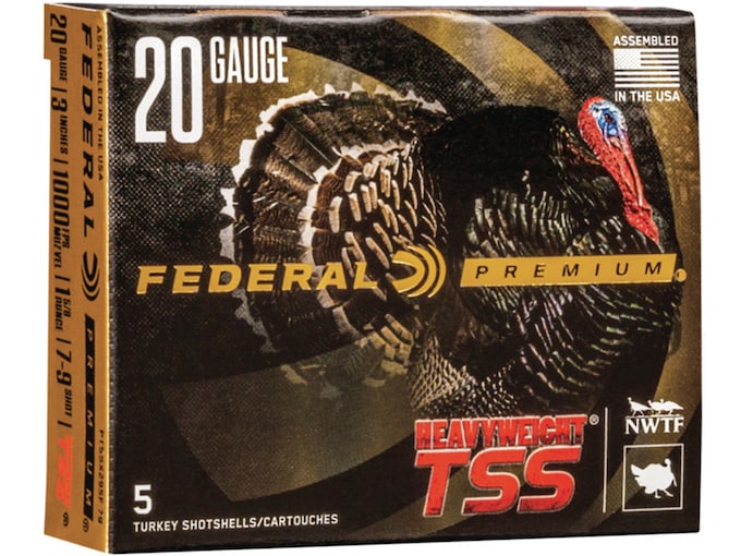 278925.jpg Federal Premium Heavyweight TSS Turkey Ammunition 20 Gauge 3" 1-5/8 oz Non-Toxic Tungsten Super Shot Flitecontrol Flex Wad - Image 1