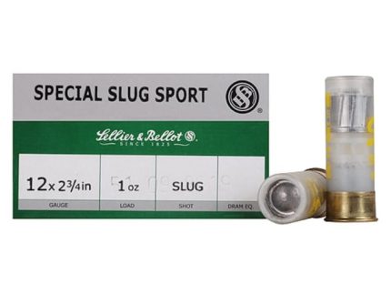 Sellier & Bellot Ammunition 12 Gauge 2-3/4" 1 oz Special Sport Slug Box of 25
