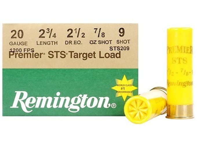 298503.jpg Remington Premier STS Target Ammunition 20 Gauge 2-3/4" 7/8 oz #9 Shot - Image 1