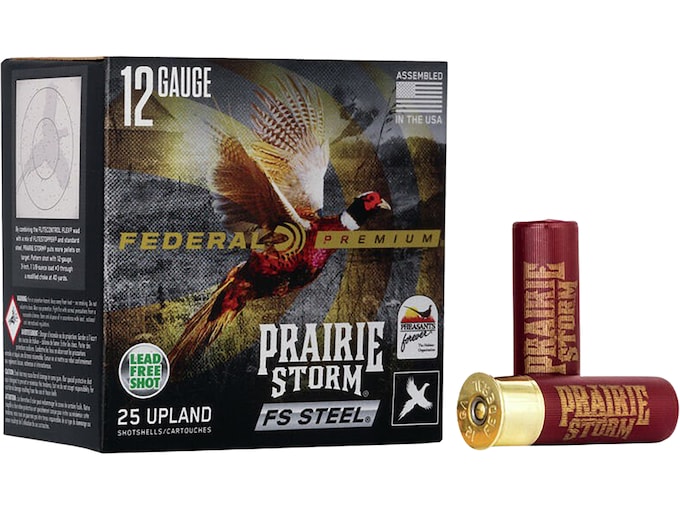 306705.jpg Federal Premium Prairie Storm Ammunition 12 Gauge 1-1/8 oz Non-Toxic Steel Shot - Image 1