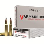 Nosler Varmageddon Ammunition 222 Remington 50 Grain Polymer Tip Flat Base Box of 20