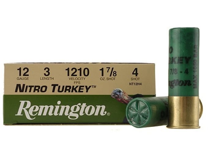 317634.jpg Remington Nitro Turkey Ammunition 12 Gauge 3" 1-7/8 oz of #4 Buffered Shot Box of 10 - Image 1