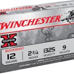 Winchester Super-X Ammunition 12 Gauge 2-3/4" Buffered 00 Buckshot 9 Pellets