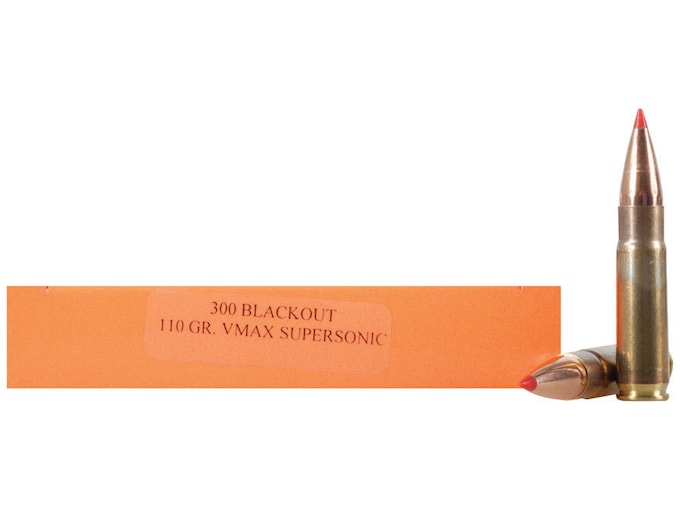 363234.jpg HSM Ammunition 300 AAC Blackout 110 Grain Hornady V-MAX Polymer Tip Box of 20 - Image 1