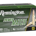 Remington Premier Match Ammunition 223 Remington 77 Grain Sierra MatchKing Hollow Point Box of 20