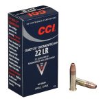 CCI Quiet Ammunition 22 Long Rifle Subsonic 40 Grain Segmented Lead Hollow Point