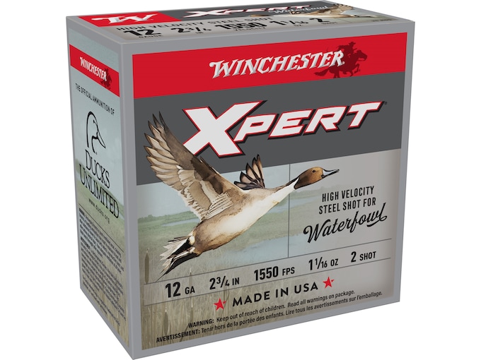 383385.jpg Winchester Xpert High Velocity Ammunition 12 Gauge 2-3/4" 1-1/16 oz #2 Non-Toxic Steel Shot - Image 1