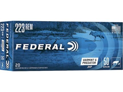 Federal Varmint and Predator Ammunition 223 Remington 50 Grain Jacketed Hollow Point