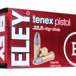 Eley Tenex Pistol Ammunition 22 Long Rifle 40 Grain Lead Round Nose