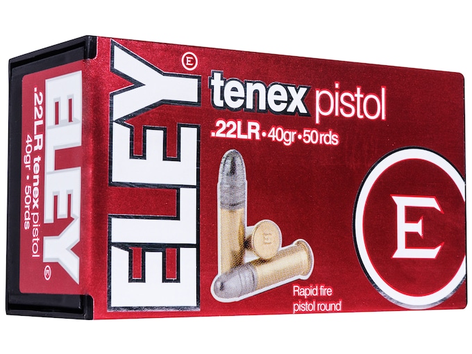 394363.jpg Eley Tenex Pistol Ammunition 22 Long Rifle 40 Grain Lead Round Nose - Image 1