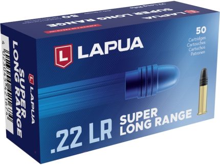 Lapua Super Long Range Ammunition 22 Long Rifle 40 Grain Lead Round Nose