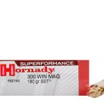 Hornady Superformance SST Ammunition 300 Winchester Magnum 180 Grain SST Polymer Tip Box of 20