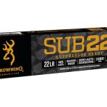 Browning SUB22 Suppressor Ready Ammunition 22 Long Rifle Subsonic 45 Grain Lead Round Nose