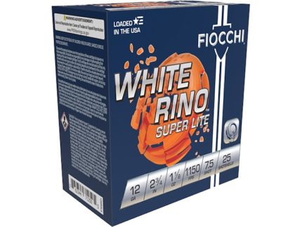 Fiocchi White Rino Super Light Target Ammunition 12 Gauge 2-3/4"