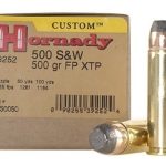 Hornady Custom Ammunition 500 S&W Magnum 500 Grain XTP Jacketed Flat Nose Box of 20
