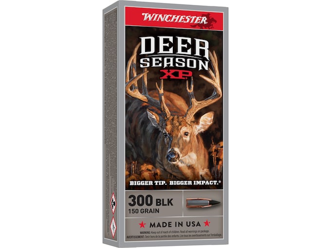 415985.jpg Winchester Deer Season XP Ammunition 300 AAC Blackout 150 Grain Extreme Point Polymer Tip Box of 20 - Image 1