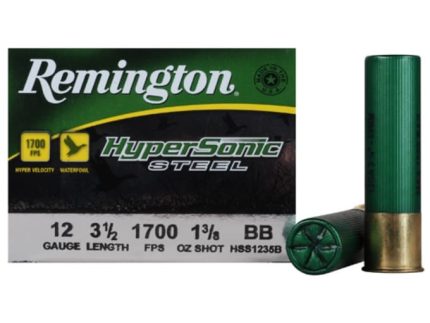 Remington HyperSonic Ammunition 12 Gauge 3-1/2" 1-3/8 oz BB Non-Toxic Steel Shot