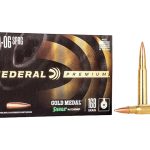 Federal Premium Gold Medal Ammunition 30-06 Springfield 168 Grain Sierra MatchKing Hollow Point Boat Tail Box of 20