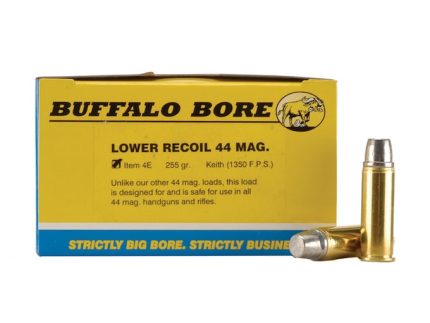 Buffalo Bore Ammunition 44 Remington Magnum 255 Grain Lead Semi-Wadcutter Gas Check Box of 20