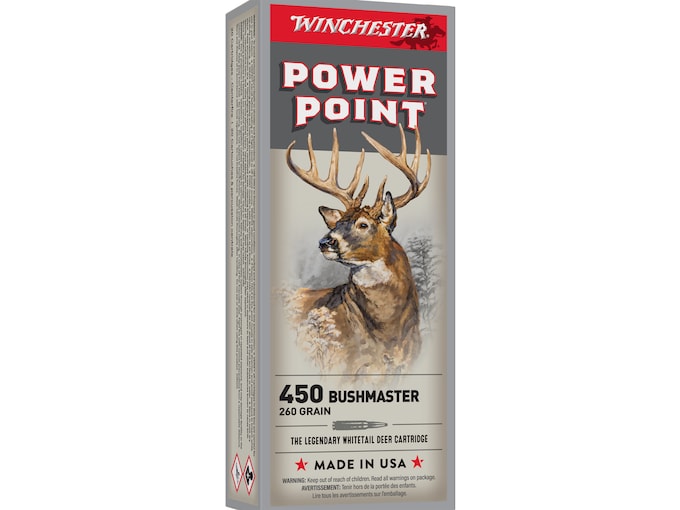 483019.jpg Winchester Power Point Ammunition 450 Bushmaster 260 Grain Power-Point - Image 1
