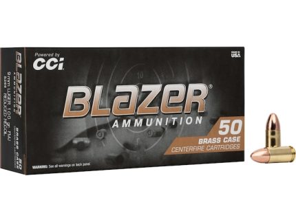 Blazer Brass Ammunition 9mm Luger 100 Grain Full Metal Jacket